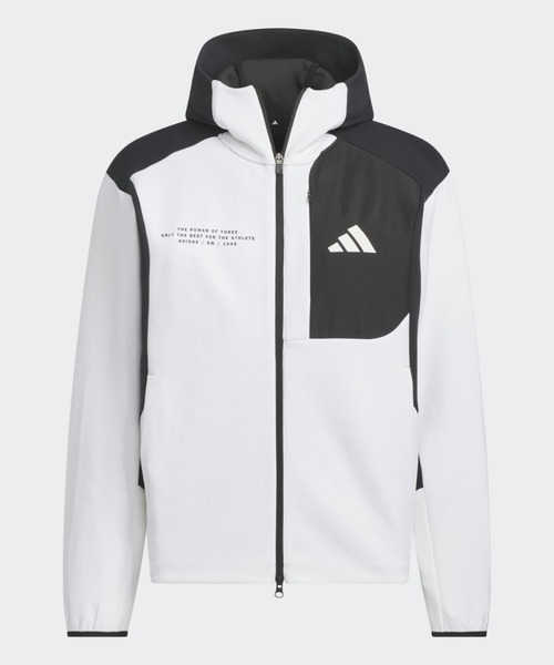 adidas(アディダス)の「アディダスアダプテーション レギュラーフィット フード付きフルジップトラックトップ / ジャージ / アディダス adidas(マウンテンパーカー・メンズ・ホワイト・XX-LARGE/MEDIUM/LARGE/3XL/X-SMALL/X-LARGE/SMALL)」の4枚目の写真