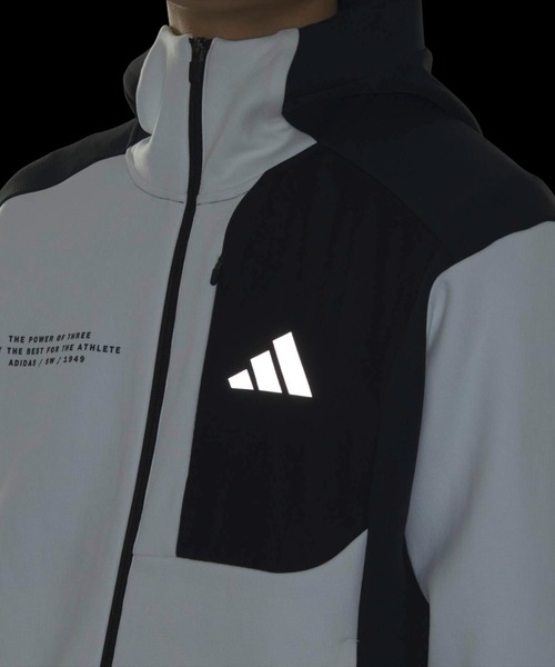 adidas(アディダス)の「アディダスアダプテーション レギュラーフィット フード付きフルジップトラックトップ / ジャージ / アディダス adidas(マウンテンパーカー・メンズ・ホワイト・XX-LARGE/MEDIUM/LARGE/3XL/X-SMALL/X-LARGE/SMALL)」の6枚目の写真