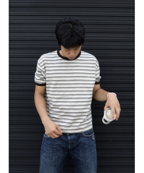 TWOSPC(トゥースペイス)の「ベーシックリンガーTシャツ(Tシャツ/カットソー・レディース・その他・0/1/2)」の6枚目の写真