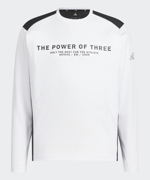 adidas（アディダス）の「アディダスアダプテーション レギュラーフィット 長袖Tシャツ / ロンT / アディダス adidas（Tシャツ/カットソー・メンズ・ホワイト・X-LARGE/XX-LARGE/3XL/LARGE/MEDIUM/SMALL/X-SMALL）」の4枚目の写真
