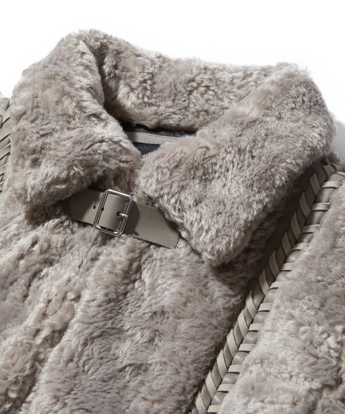 X-girl(エックスガール)の「FAUX FUR LACE UP JACKET(その他アウター・レディース・グレー/ブラック・S/M)」の21枚目の写真