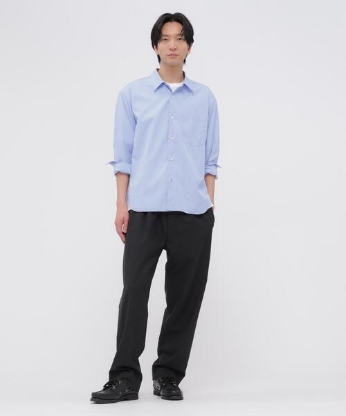 MARGARET HOWELL(マーガレットハウエル)の「COMPACT COTTON END ON END(シャツ/ブラウス・メンズ・ブルー・LARGE/MEDIUM/SMALL)」の4枚目の写真