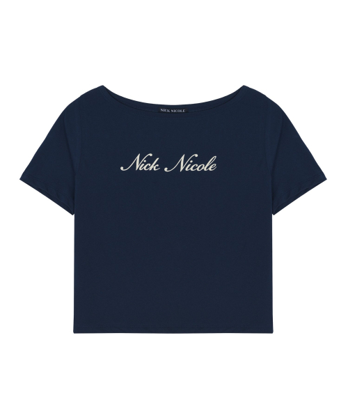 NICK&NICOLE(ニックアンドニコール)の「NICOLE OFF SHOULDER TOP_NAVY(Tシャツ/カットソー・レディース・その他・FREE)」の1枚目の写真