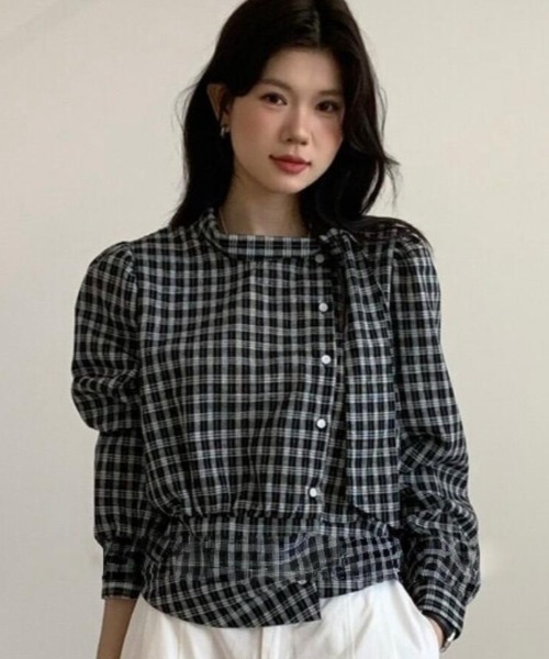 semplice（センプリチェ）の「ブラウス（シャツ/ブラウス・レディース・ホワイト/ブラック・F）」の5枚目の写真