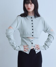 CODE A（コードエー）の「modular button knit cardigan（カーディガン/ボレロ）」