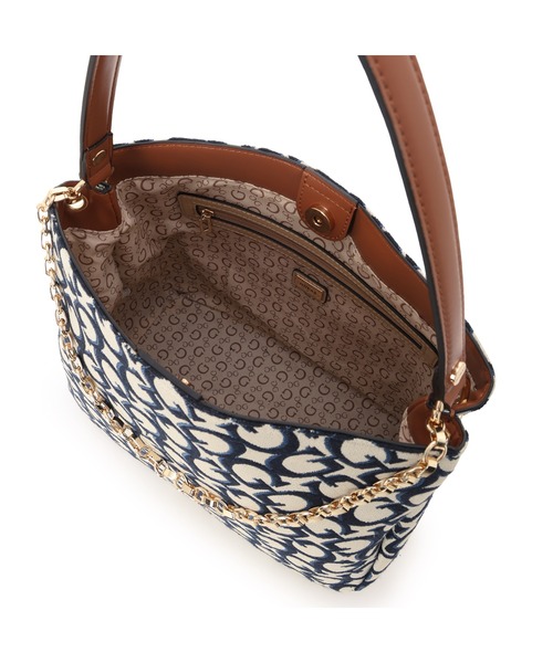 Guess（ゲス）の「NEWPORT Bucket Crossbody（ショルダーバッグ・レディース・ホワイト/ネイビー・ONE SIZE）」の10枚目の写真