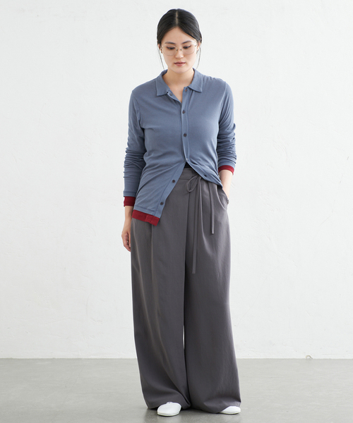 IENA(イエナ)の「CURRENTAGE/カレンテージ COTTON Layered カットソー A2563UTS410(Tシャツ/カットソー・レディース・ブラウン/ブルー系その他・FREE)」の5枚目の写真