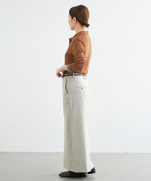 IENA(イエナ)の「CURRENTAGE/カレンテージ COTTON Layered カットソー A2563UTS410(Tシャツ/カットソー・レディース・ブラウン/ブルー系その他・FREE)」の11枚目の写真