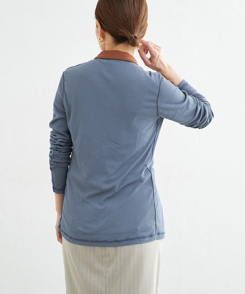 IENA(イエナ)の「CURRENTAGE/カレンテージ COTTON Layered カットソー A2563UTS410(Tシャツ/カットソー・レディース・ブラウン/ブルー系その他・FREE)」の15枚目の写真