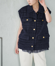 Noble（ノーブル）の「Sleeveless tweed Jacket（その他アウター）」