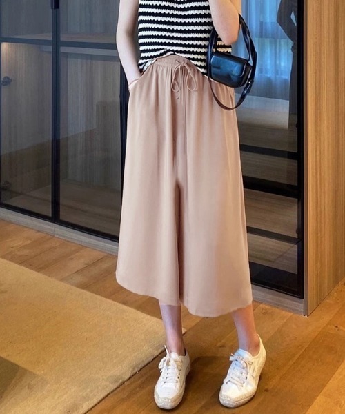 Miniministore(ミニミニストア)の「ワイドパンツ ガウチョパンツ レディース(その他パンツ・レディース・ベージュ/ブラック・FREE)」の2枚目の写真