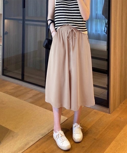 Miniministore(ミニミニストア)の「ワイドパンツ ガウチョパンツ レディース(その他パンツ・レディース・ベージュ/ブラック・FREE)」の3枚目の写真