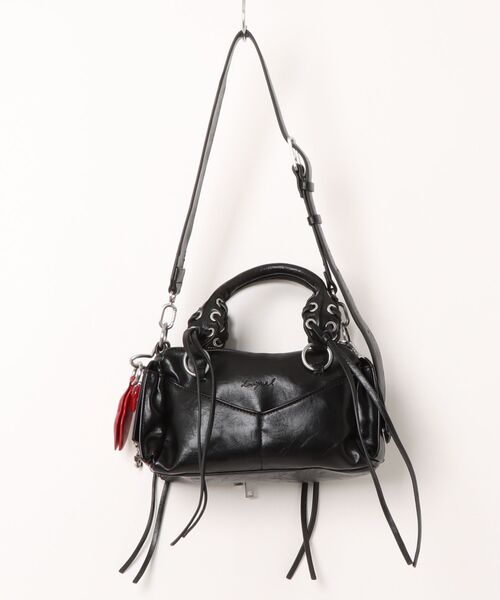 Desigual(デシグアル)の「Mini Quilted Boston Bag / ミニキルティッドボストンバッグ(ハンドバッグ・レディース・ブラック・FREE)」の6枚目の写真