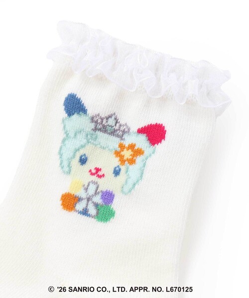 SLAP SLIP(スラップスリップ)の「【サンリオキャラクターズxSLAPSLIP】フリル付きソックス(13~21cm)(ソックス/靴下・キッズ・オフホワイト/ブルー・S/M/L)」の4枚目の写真