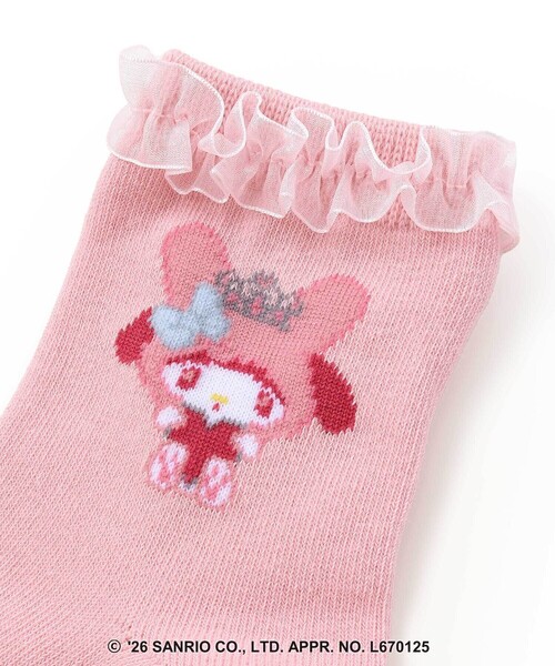 SLAP SLIP(スラップスリップ)の「【サンリオキャラクターズxSLAPSLIP】フリル付きソックス(13~21cm)(ソックス/靴下・キッズ・オフホワイト/ブルー・S/M/L)」の5枚目の写真