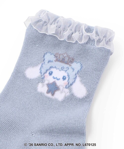 SLAP SLIP(スラップスリップ)の「【サンリオキャラクターズxSLAPSLIP】フリル付きソックス(13~21cm)(ソックス/靴下・キッズ・オフホワイト/ブルー・S/M/L)」の6枚目の写真