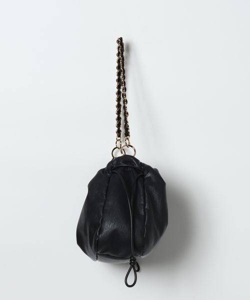 JEANASIS(ジーナシス)の「チェーンドロストギャザーBAG/1080937(ショルダーバッグ・レディース・ブラック系その他/ブラック・FREE)」の7枚目の写真