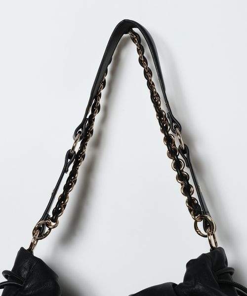 JEANASIS(ジーナシス)の「チェーンドロストギャザーBAG/1080937(ショルダーバッグ・レディース・ブラック系その他/ブラック・FREE)」の9枚目の写真