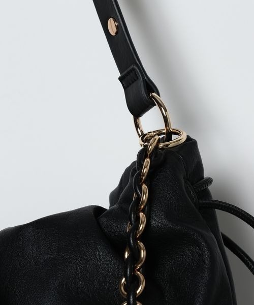 JEANASIS(ジーナシス)の「チェーンドロストギャザーBAG/1080937(ショルダーバッグ・レディース・ブラック系その他/ブラック・FREE)」の10枚目の写真