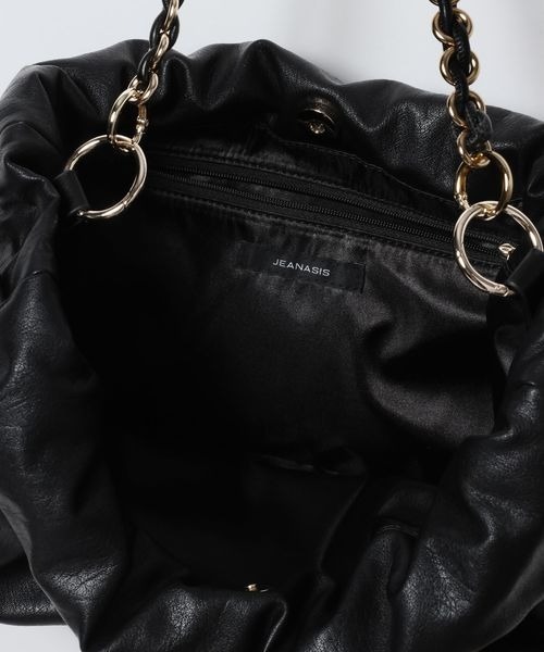 JEANASIS(ジーナシス)の「チェーンドロストギャザーBAG/1080937(ショルダーバッグ・レディース・ブラック系その他/ブラック・FREE)」の12枚目の写真