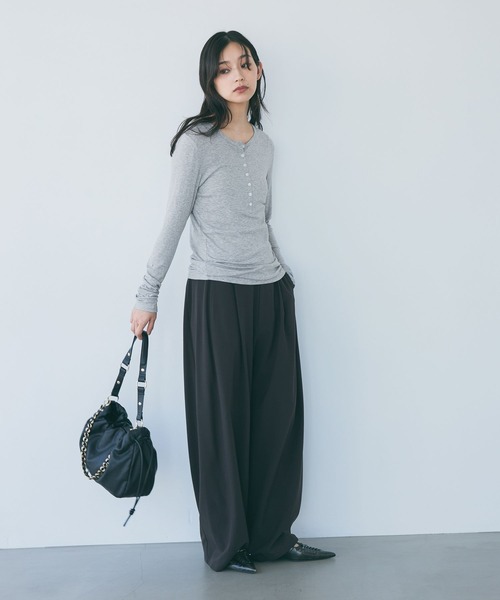JEANASIS（ジーナシス）の「チェーンドロストギャザーBAG/1080937（ショルダーバッグ・レディース・ブラック系その他/ブラック・FREE）」の18枚目の写真
