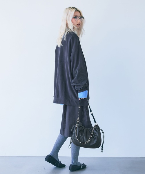 JEANASIS（ジーナシス）の「チェーンドロストギャザーBAG/1080937（ショルダーバッグ・レディース・ブラック系その他/ブラック・FREE）」の19枚目の写真