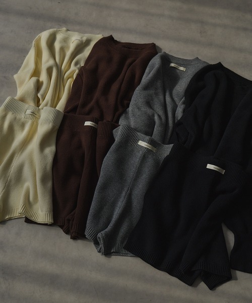 bohmal(ボマール)の「【セット商品】 プルオーバーニット ショートパンツ 2点セット セットアップ(ニット/セーター・レディース・ブラック/ブラウン/アイボリー/チャコールグレー・FREE)」の13枚目の写真