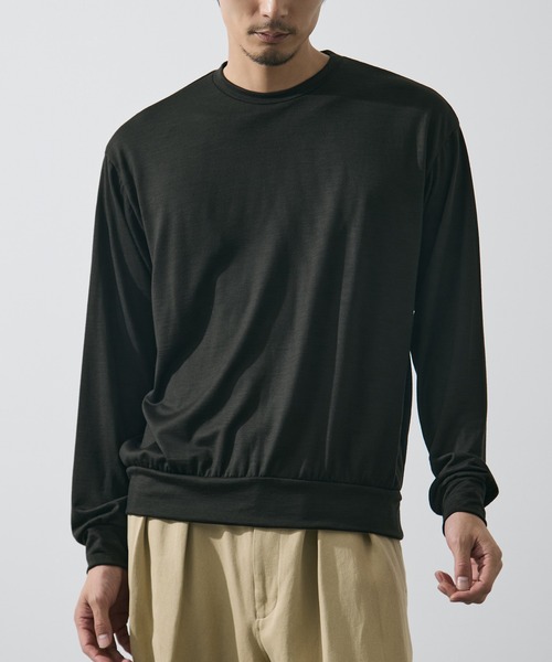 marka(マーカ)の「【MARKAWARE/marka/マーカ】CREW NECK L/S TEE(Tシャツ/カットソー・メンズ・オリーブ/レッド・2/1)」の2枚目の写真