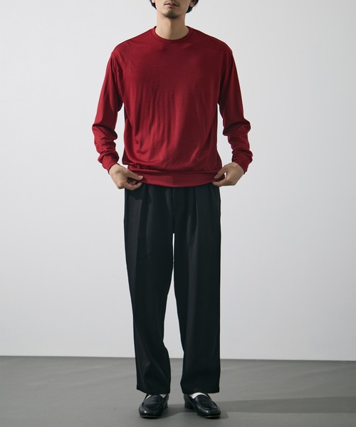 marka(マーカ)の「【MARKAWARE/marka/マーカ】CREW NECK L/S TEE(Tシャツ/カットソー・メンズ・オリーブ/レッド・2/1)」の6枚目の写真