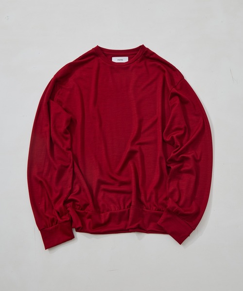 marka(マーカ)の「【MARKAWARE/marka/マーカ】CREW NECK L/S TEE(Tシャツ/カットソー・メンズ・オリーブ/レッド・2/1)」の7枚目の写真