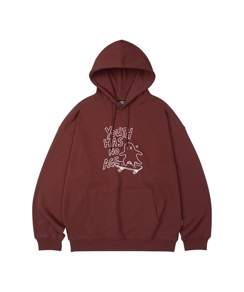 WILDROCK(ワイルドロック)の「SKATER GHOST オーバーサイズフーディ_10 COL(パーカー・レディース・ブラック/ベージュ/ネイビー/ブラウン/ピンク/ブルー/アイボリー/ダークグレー/バーガンディー/チャコール・SMALL/MEDIUM/LARGE)」の10枚目の写真