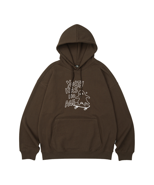WILDROCK(ワイルドロック)の「SKATER GHOST オーバーサイズフーディ_10 COL(パーカー・レディース・ブラック/ベージュ/ネイビー/ブラウン/ピンク/ブルー/アイボリー/ダークグレー/バーガンディー/チャコール・SMALL/MEDIUM/LARGE)」の5枚目の写真