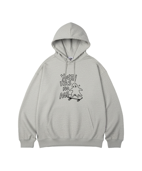 WILDROCK(ワイルドロック)の「SKATER GHOST オーバーサイズフーディ_10 COL(パーカー・レディース・ブラック/ベージュ/ネイビー/ブラウン/ピンク/ブルー/アイボリー/ダークグレー/バーガンディー/チャコール・SMALL/MEDIUM/LARGE)」の3枚目の写真