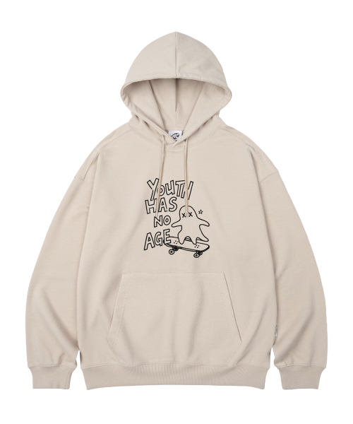 WILDROCK(ワイルドロック)の「SKATER GHOST オーバーサイズフーディ_10 COL(パーカー・レディース・ブラック/ベージュ/ネイビー/ブラウン/ピンク/ブルー/アイボリー/ダークグレー/バーガンディー/チャコール・SMALL/MEDIUM/LARGE)」の14枚目の写真