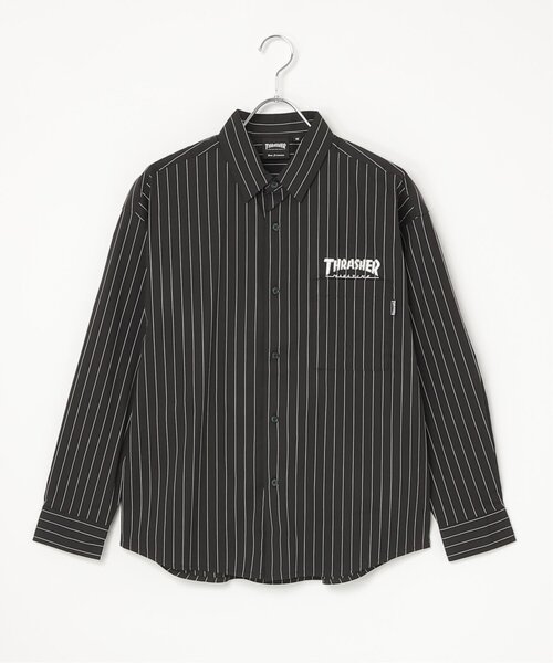 VENCEEXCHANGE(ヴァンスエクスチェンジ)の「THRASHER スラッシャー ストライプシャツ(シャツ/ブラウス・メンズ・グレー/サックスブルー/ブラック・M/L/LL)」の6枚目の写真