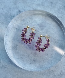 MILIA/ビーズフープピアス　【金属アレルギー対応】