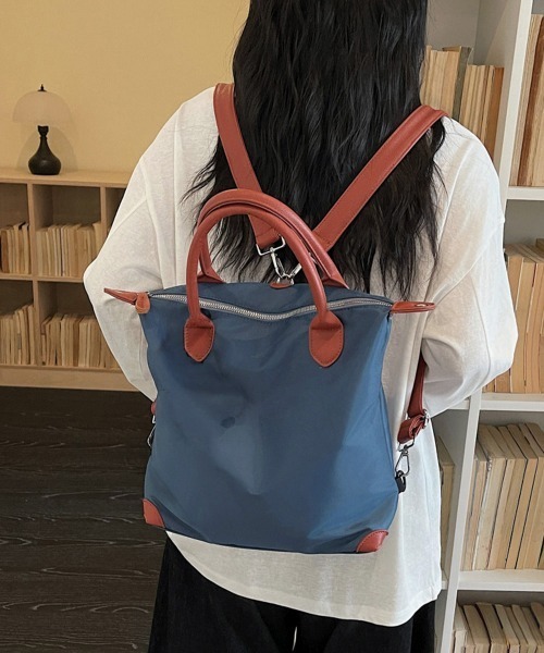 Miniministore(ミニミニストア)の「マルチトートバッグ大容量ナイロンリュック(バックパック/リュック・レディース・チャコールグレー/ネイビー/ブルー/ワインレッド/ベージュ/ブラック・FREE)」の17枚目の写真