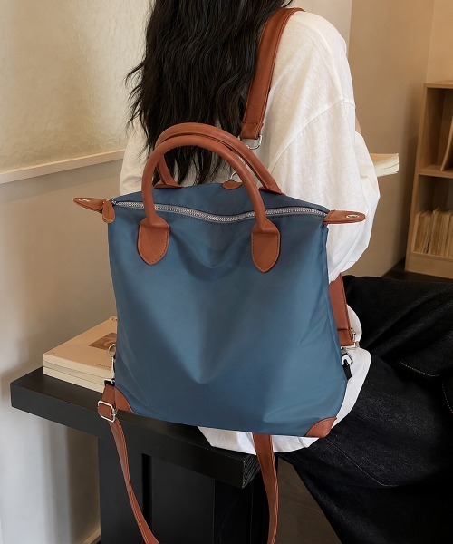 Miniministore(ミニミニストア)の「マルチトートバッグ大容量ナイロンリュック(バックパック/リュック・レディース・チャコールグレー/ネイビー/ブルー/ワインレッド/ベージュ/ブラック・FREE)」の18枚目の写真