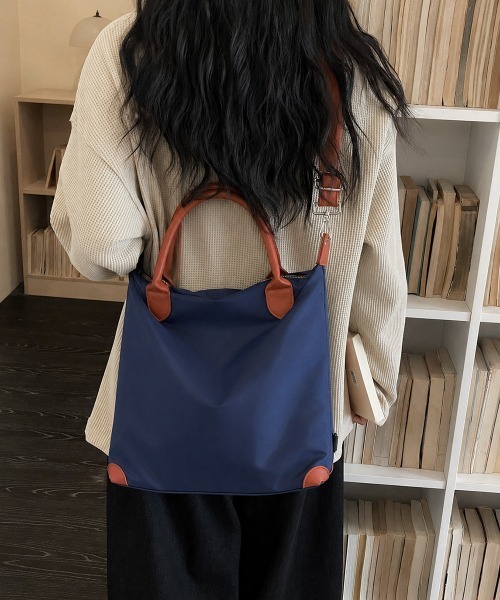 Miniministore(ミニミニストア)の「マルチトートバッグ大容量ナイロンリュック(バックパック/リュック・レディース・チャコールグレー/ネイビー/ブルー/ワインレッド/ベージュ/ブラック・FREE)」の21枚目の写真