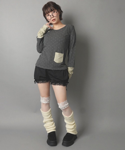 SPINNS(スピンズ)の「ツイルバルーンショートパンツ/リボン/NEO森ガール(その他パンツ・レディース・ベージュ/カーキ/ブラック・ONESIZE)」の11枚目の写真