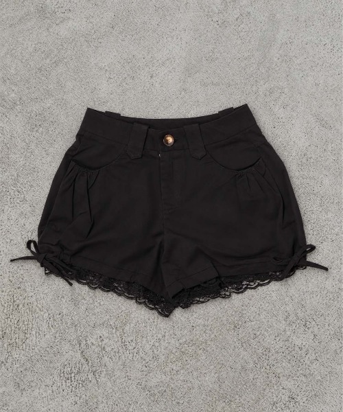 SPINNS(スピンズ)の「ツイルバルーンショートパンツ/リボン/NEO森ガール(その他パンツ・レディース・ベージュ/カーキ/ブラック・ONESIZE)」の5枚目の写真