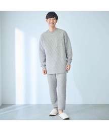 Hotcott（ホットコット）の「綿あったか・中わたキルトパジャマメンズ【身生地綿100%】（ルームウェア/パジャマ）」
