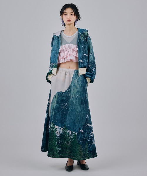 NON TOKYO(ノントーキョー)の「FRILL MESH SHORT TANK-TOP(タンクトップ・レディース・ピンク/ブルー/ホワイト・FREE)」の6枚目の写真