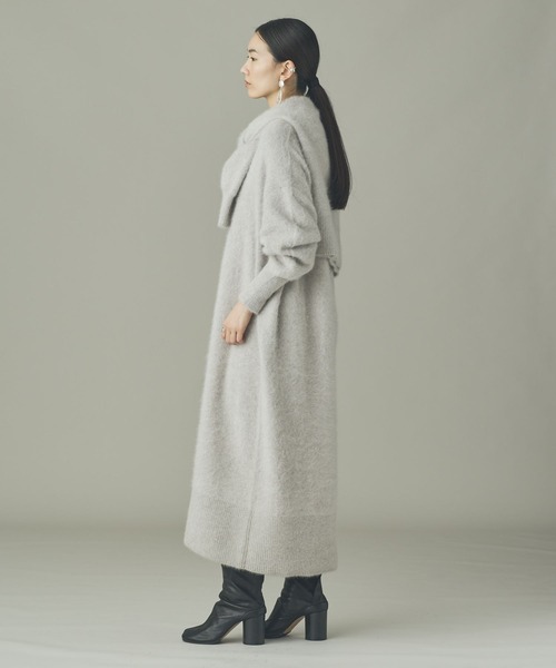 Curensology(カレンソロジー)の「Curensology(カレンソロジー)/FOXカシミヤニットワンピース(ワンピース・レディース・ブラウン系その他/ブラック/オフホワイト・FREE)」の5枚目の写真