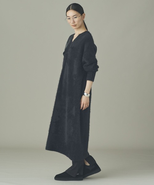 Curensology(カレンソロジー)の「Curensology(カレンソロジー)/FOXカシミヤニットワンピース(ワンピース・レディース・ブラウン系その他/ブラック/オフホワイト・FREE)」の8枚目の写真