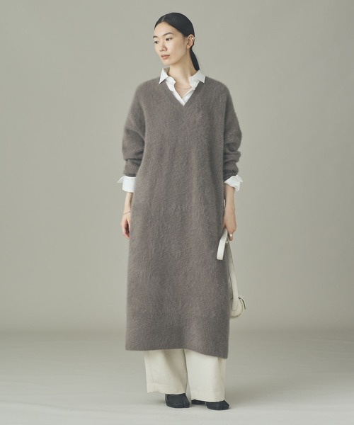 Curensology(カレンソロジー)の「Curensology(カレンソロジー)/FOXカシミヤニットワンピース(ワンピース・レディース・ブラウン系その他/ブラック/オフホワイト・FREE)」の10枚目の写真