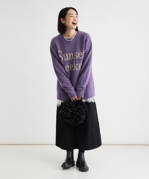 HONEYSUCKLE ROSE（ハニーサックルローズ）の「フレアスカート／迷彩無地（スカート・レディース・カーキ系/ブラック・05/04）」の6枚目の写真