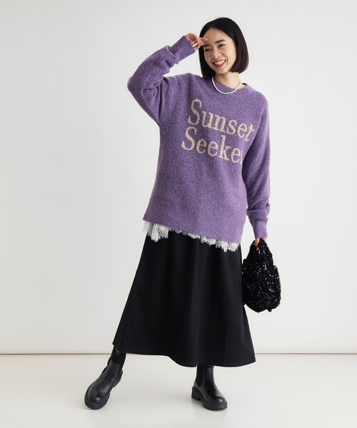 HONEYSUCKLE ROSE（ハニーサックルローズ）の「フレアスカート／迷彩無地（スカート・レディース・カーキ系/ブラック・05/04）」の7枚目の写真