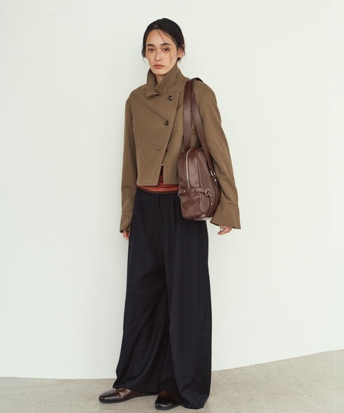 Knuth Marf(クヌースマーフ)の「Knuth Marf / クヌースマーフ belted school bag(ショルダーバッグ・レディース・ブラウン/ブラック・FREE)」の7枚目の写真