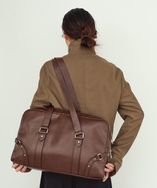 Knuth Marf(クヌースマーフ)の「Knuth Marf / クヌースマーフ belted school bag(ショルダーバッグ・レディース・ブラウン/ブラック・FREE)」の8枚目の写真